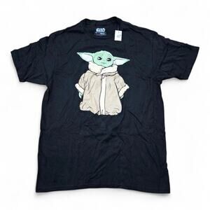Star Wars The Child Grogu Mandalorian T-Shirt Black Men's Large NWT Disney